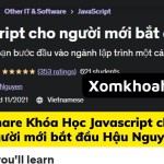 Khóa học Javascript cho người mới bắt đầu Hậu Nguyễn