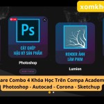 Combo 4 Khóa Học Photoshop – Autocad – Corona – Sketchup cùng Compa Academy 2023
